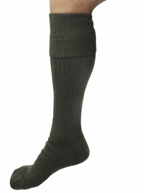 Italian Knee Length Wool Blend Socks- New - Click Image to Close